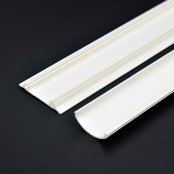 鸣固 pvc地线槽 纯白全新料 厚特耐压型 阻燃地板槽弧形地槽 送胶 每5米价格 4号可含4根网线