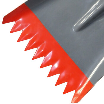 益美得 FH-1336 推雪板加厚破冰铲路面冰锹铲扫雪除雪铁锹 锯齿雪铲+1.2米槐木柄