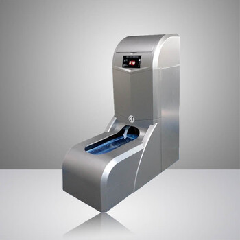 思科铭 全自动智能鞋套机插电一次性鞋套机 SK-CM-S 银色无扶手