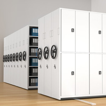 京度密集架手摇式移动档案文件柜资料柜钢制轨道密集柜 一列二组每立方单价