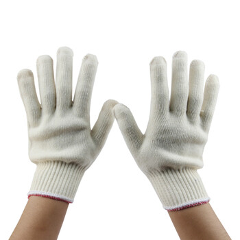 君御 71005M 工作尼龙耐磨劳动线手套 530克棉盖涤线手套(红边)*10副（7-30天货期）