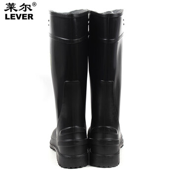 莱尔 SC-11-99 三防全黑耐酸碱水鞋 定做劳保中高筒防水防油防化水靴1双45码