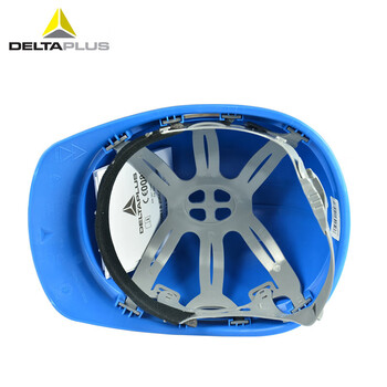 代尔塔（Deltaplus）102106 ABS安全帽 M型防冲击透气8点式织物内衬 蓝色 1顶