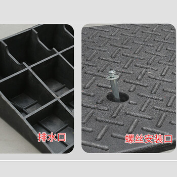 鼎红 台阶垫橡塑斜坡垫马路牙子汽车上坡爬坡垫门槛垫路沿坡100×25×9cm