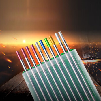 上柯 H8007 氩弧焊枪配件钨针 焊针黑杆棒电极乌针 绿头2.4mmX175mm(10根)