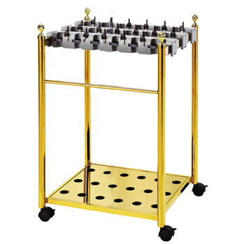 南 J-8 圆管带锁雨伞架 18头镜金 雨伞架雨伞桶雨伞收纳架挂伞架放伞架