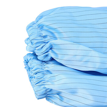 者也（ZYE）蓝色防静电无尘袖套 实验室无尘车间工作护袖防静电套袖 蓝色8付