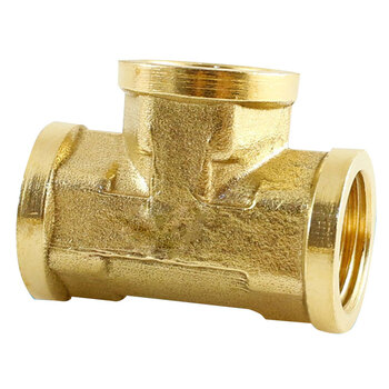 冰禹 BY-7060 黄铜内丝三通接头（5个）管道铜接头 五金水暖配件 4分内牙三通 方体DN15 75克