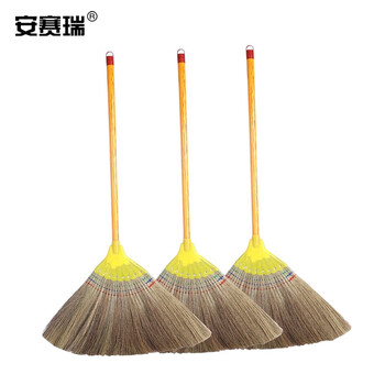 安赛瑞  营业用芒草扫把 商用草编轻便扫帚 老式草编扫帚 环卫草编扫把 学校工厂草编笤帚（5把装）12880