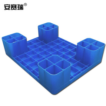 安赛瑞 四脚平板防潮垫板 超市仓储托盘叉车栈板地垫 承重约500kg 60×40×12cm 28404