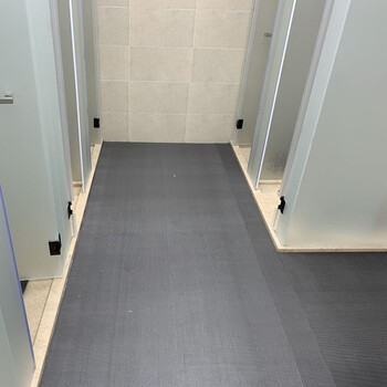 爱柯部落 S型镂空防滑垫 PVC网格疏水地垫浴室泳池卫生间0.9m×20m厚5mm灰色经济款110174