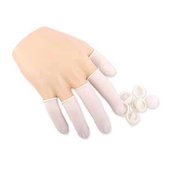 者也 乳胶手指套无尘防滑农用一次性工业橡胶劳保美容美甲手指套粉笔点钞 白色(手卷)大码/700个