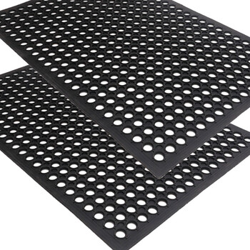 雅的 发橡胶垫厨房防滑垫耐磨耐油减压方块拼接商用地毯橡胶垫 60*90cm单张 /块