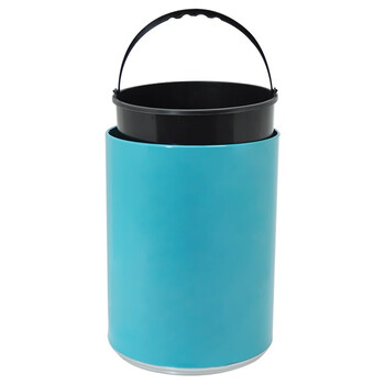 兰诗（LAUTEE）LK1016 不锈钢智能垃圾桶感应带盖防臭异味纸篓卫生桶 蓝色 9L