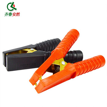 齐鲁安然 电瓶夹 鳄鱼夹【纯铜中号 2支装】汽车打火线夹子 蓄电池充电夹 接线端子