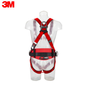 3M 1161733 保泰特P200 五点式工作限位全身式安全带 红色 M/L号定做 1条（交期30天）