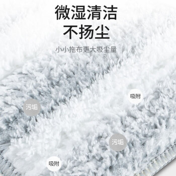 庄太太 36cm塑料平板+2块布 新款刮刮乐平板免手两用礼品套装拖把ZTT-9019