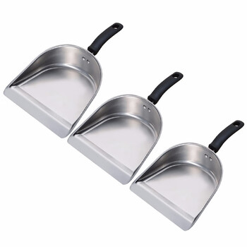 兰诗（LAUTEE）BJ-212 不锈钢手持垃圾铲 加厚铁簸箕 钢柄窄口小号