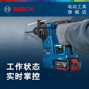 博世（BOSCH）GBH 187-LI专业级18V锂电智能无刷电锤多功能充电式电锤/冲击钻/电钻 双电版（5.0Ah电池×2）
