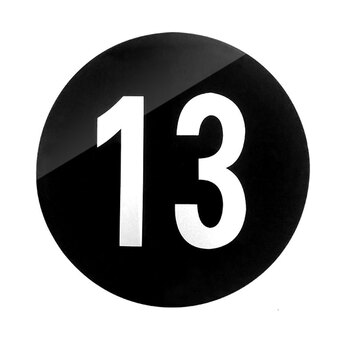 冰禹 亚克力数字号码牌 椭圆款红6*4CM 座位台号牌更衣柜号标识牌 BYbp-519