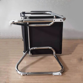 时通网布办公椅弓形会议麻将棋牌洽谈靠背椅子老板椅培训椅职员椅4029黑色