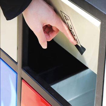 庄太太【苏州-四分类（镀锌板）】新国标四色分类不锈钢垃圾桶三分类垃圾箱大商场分类果皮箱