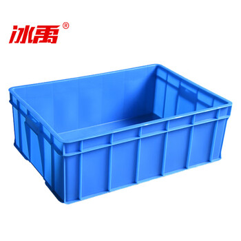 冰禹 BY-1190 蓝色加厚塑料周转箱 塑胶零件盒物流箱 740*560*400mm