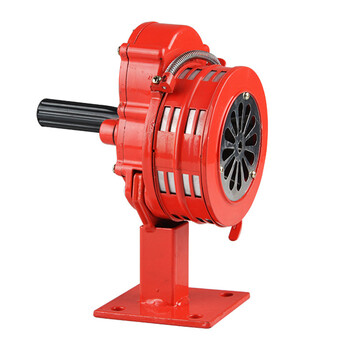 者也 应急防灾疏散演习消防演练矿山防汛报警器 铝合金固定式手摇警报器 红色