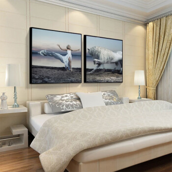 卧室床头装饰画现代简约客厅背景墙房间墙画壁画酒店宾馆温馨挂画