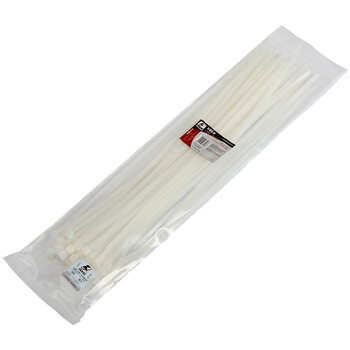 卡夫威尔 自锁式尼龙扎带大号小号加长 园艺扎线带 扎带理线带束线带捆扎带 4.8*400mm 白色 50支装OT3123