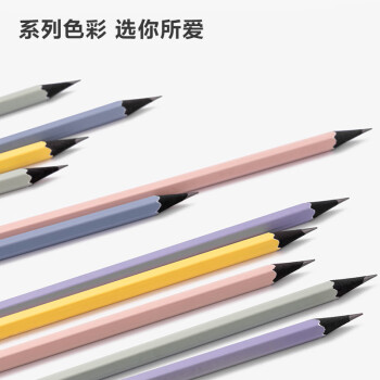 得力（deli）10支HB纽赛盒装彩色笔杆铅笔-HB学生儿童绘画涂色画笔画具画材美术套装【六一儿童礼物】