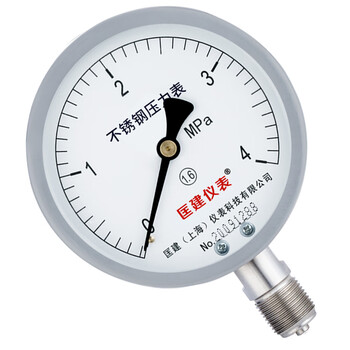匡建仪表（CONJANT）Y-150BF 304不锈钢压力表 防腐耐高温抗酸碱 0-4mpa 表盘15厘米