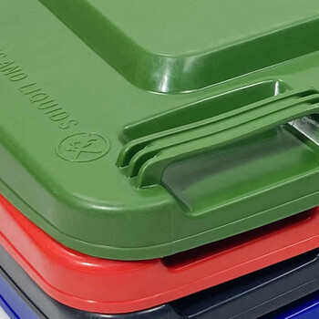 益美得 户外环卫垃圾桶配件盖子 100L/120L配套盖子绿色