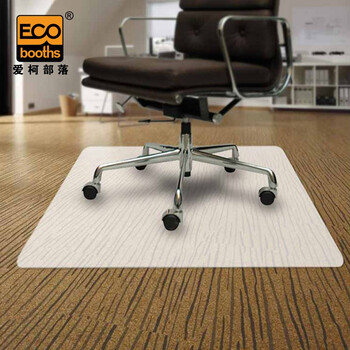 爱柯部落 书桌转椅地垫 办公室地毯地板保护垫防刮防滑垫120cmx90cm书桌电脑椅保护垫磨砂白色定制款110256