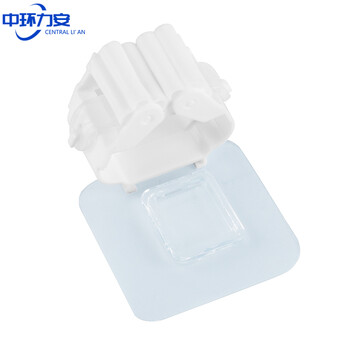 中环力安【颜色随机】无痕拖把挂钩拖把夹便捷置物壁挂架免打孔黏胶挂钩架子