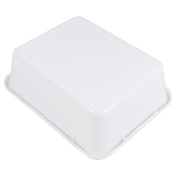 海斯迪克 HK-818 塑料方盘 浅盘盆周转箱养殖盘龙虾周转托盘 A型2号460*365*140白盆