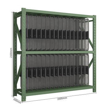 知旦双层盾牌架ZD8128救援器材存放架2000*600*2100mm承重300KG军绿色