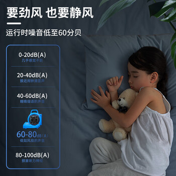 舒蔻（Supercloud）3200W电热吹干机吹地面地板吹地机大功率工业仓库厕所卫生间酒店宾馆商场地毯烘干机 蓝色