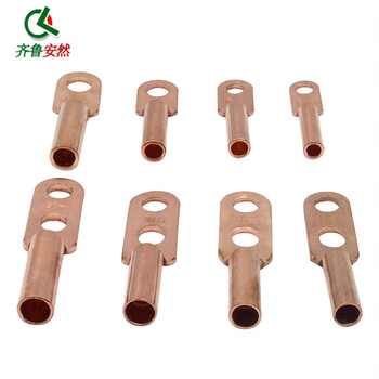 齐鲁安然 铜鼻子 10-120平方 线鼻子 接线端子 电缆铜线耳 冷压铜鼻 铜接头【25m² 双孔】一个的价格