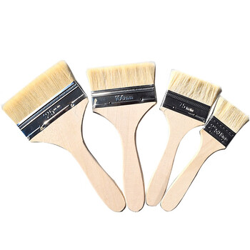 者也 羊毛刷软毛刷木柄清洁涂料乳胶油漆刷清灰刷无痕刷 油烧烤烘培小刷子 2寸羊毛刷（10把）