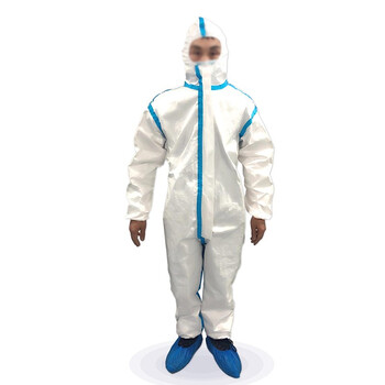 朗固 LANGGU C65100001灭菌型一次性防护服白色/蓝色