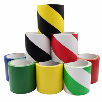 飞尔（FLYER）警示胶带画线标示贴PVC警示贴地胶带 地面5S定位警示胶带斑马线10cm*18m 黑色