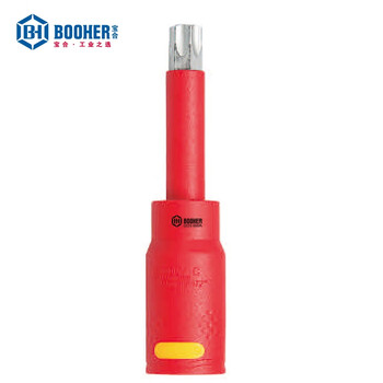 宝合(booher)1/2"双色绝缘花型旋具套筒T40x120mm