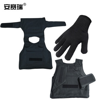 安赛瑞 防暴用品套装（七件套）防暴头盔 T型防暴棍 防暴钢叉 狼牙橡胶棒 防割手套 12690