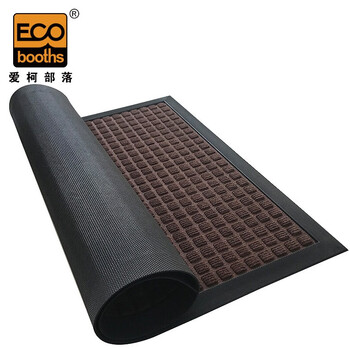 爱柯部落 出入口刮沙地毯 办公室地毯酒店除尘地垫90×150cm防滑吸水垫棕色定制110078