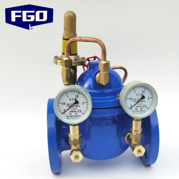 FGO 200X可调式减压阀 先导式自来水稳压减压阀 法兰连接1.6mpa 200X-16Q DN65