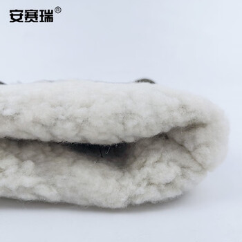 安赛瑞 五指军绿加绒手套 78式老式手套冬季劳保防寒保暖棉手套 加厚手套均码 25579