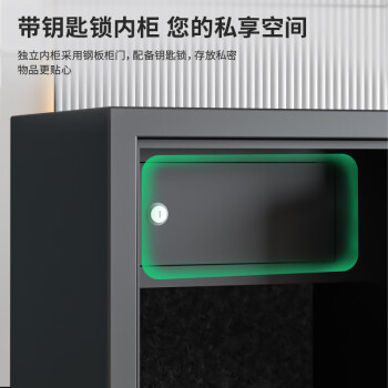 得力保险柜 家用电子密码保险箱小型办公财务专用全钢防盗可入墙入柜保管箱柜 55cm黑色 曜臻系列92621