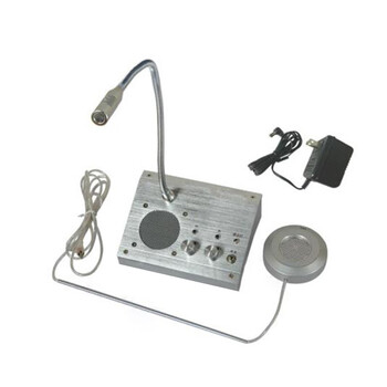 飞尔（FLYER）窗口双向对讲机 银行医院车站售票卤菜柜台扩音器对话器【2007B-10W大功率全金属外话筒】