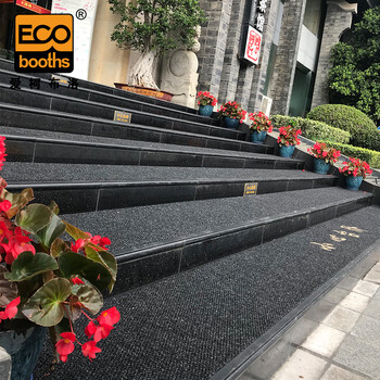 爱柯部落 入户地毯门垫脚垫 菠萝纹地垫吸水刮沙除尘防滑垫商场户外耐磨垫2×1.5m×11mm深灰色可定制110245